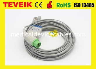 قیمت کارخانه پزشکی زیمنس دراگر 5 کابل ECG Leadwire برای مانیتور بیمار، دور 10 پین